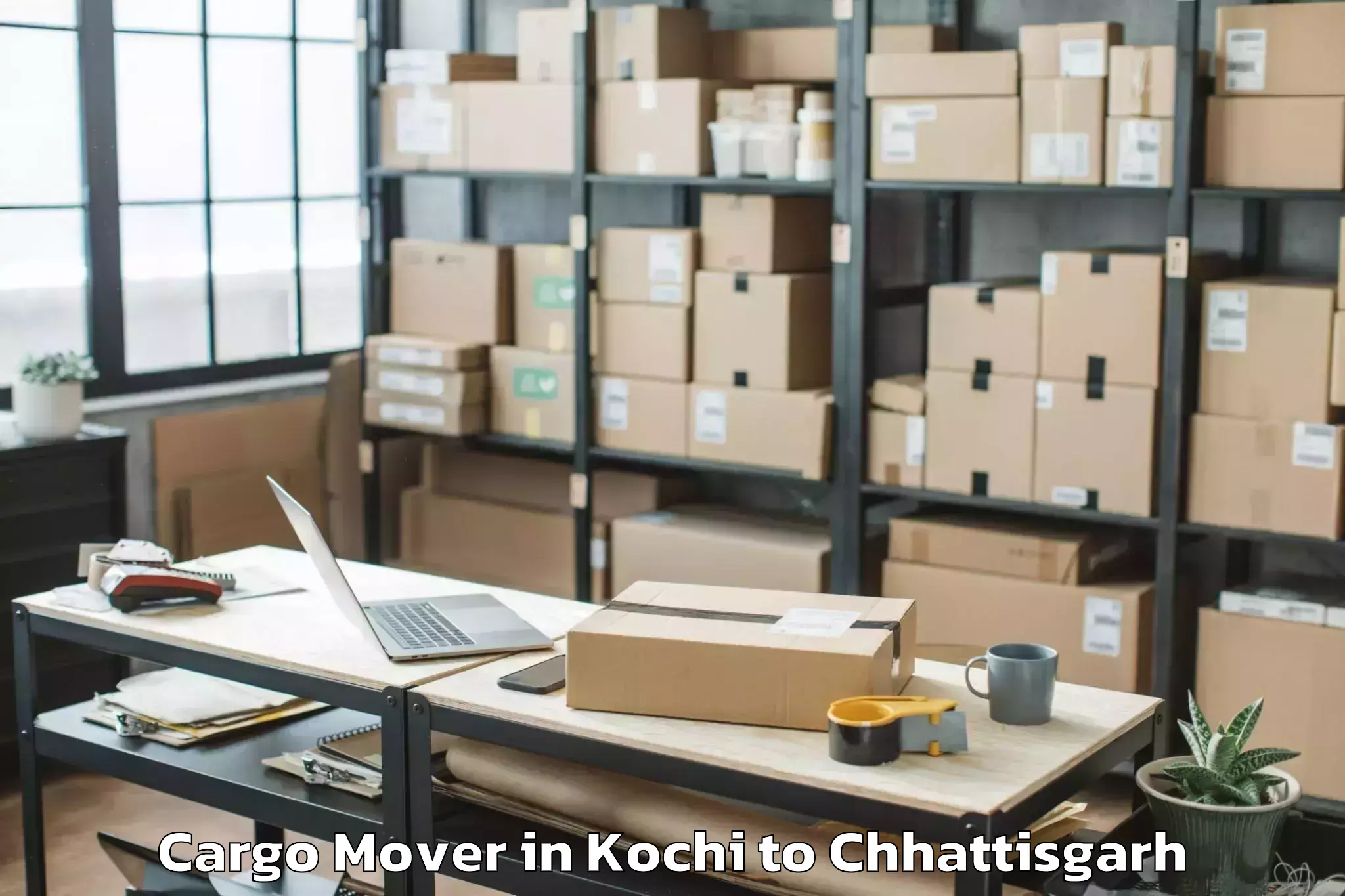 Professional Kochi to Udaipur Dharamjaigarh Cargo Mover